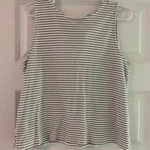 Black and white stripped tank